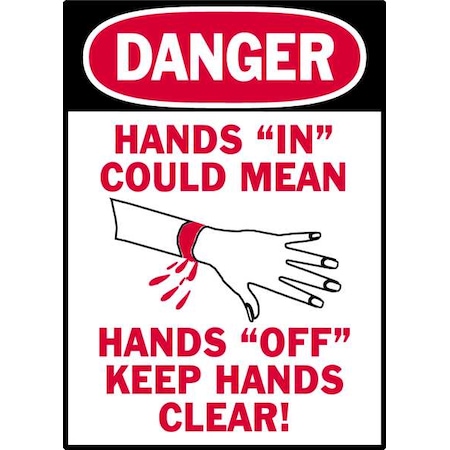 Brady Danger Label, Instruction, 5 In. W, PK5, 86265 86265