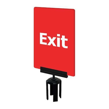 Tensabarrier Acrylic Sign, Red, Exit (Front), Exit Please Do Not Enter (Back) S03-P-21-7X11-V-HDSB-1701-33
