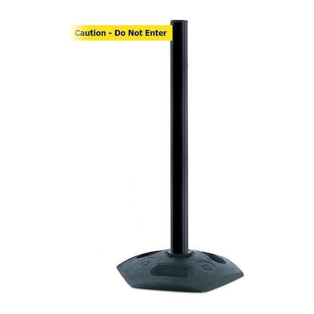 Tensabarrier Barrier Post with Belt, 7 1/2 ft Length, 38 in Post Height, Caution Do Not Enter 886-33-STD-NO-YAX-C