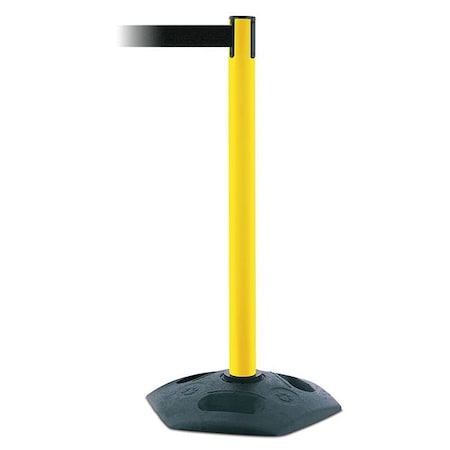 Tensabarrier Barrier Post with Belt, 7 1/2 ft Length, 38 in Post Height, No Legend 886-35-STD-NO-B9X-C