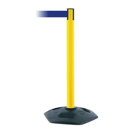 Tensabarrier Barrier Post with Belt, 7 1/2 ft Length, 38 in Post Height, No Legend 886-35-STD-NO-L5X-C