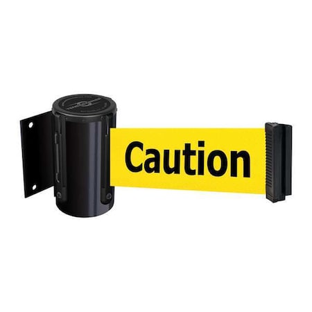 Tensabarrier Belt Barrier, Black, Belt Color Yellow 896-STD-33-STD-NO-YAX-C
