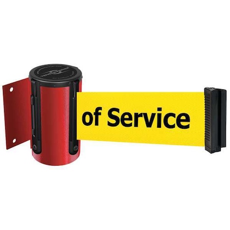 Tensabarrier Belt Barrier, Red, Belt Color Yellow 896-STD-21-STD-NO-YEX-C
