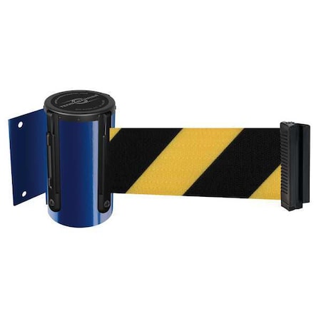 Tensabarrier Belt Barrier, Blue, Belt Yellow/Black 896-STD-23-STD-NO-D4X-C