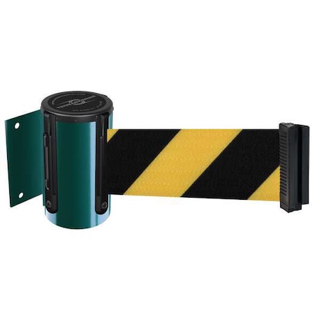 Tensabarrier Belt Barrier, Green, Yellow/Black 896-STD-28-STD-NO-D4X-C