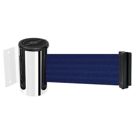 Tensabarrier Belt Barrier, Chrome, Belt Blue 896-STD-1P-STD-NO-L5X-C