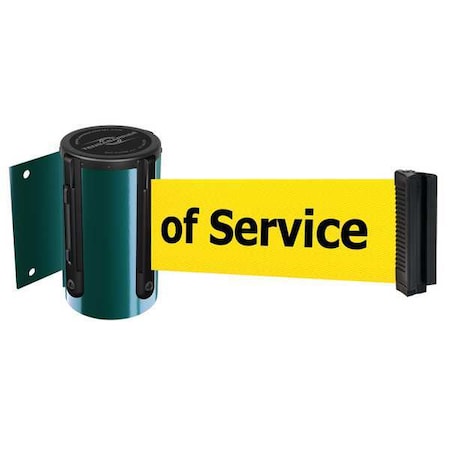 Tensabarrier Belt Barrier, Green, Belt Color Yellow 896-STD-28-STD-NO-YEX-C