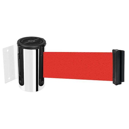Tensabarrier Belt Barrier, Chrome, Belt Red 896-STD-1P-STD-NO-R5X-C