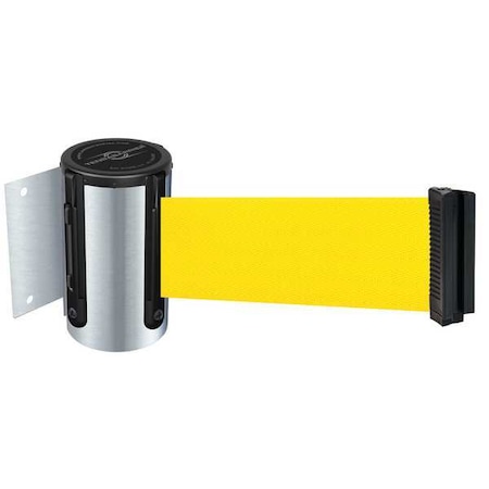 Tensabarrier Belt Barrier, Chrome, Belt Yellow 896-STD-1S-STD-NO-Y5X-C