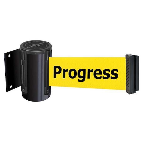 Tensabarrier Belt Barrier, Black, Belt Color Yellow 896-STD-33-MAX-NO-YCX-C