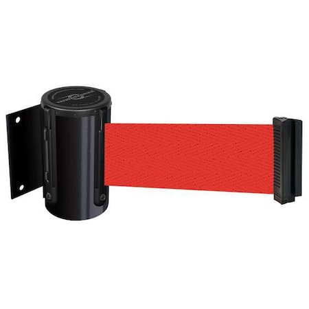 Tensabarrier Belt Barrier, Black, Belt Color Red 896-STD-33-MAX-NO-R5X-C