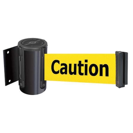Tensabarrier Belt Barrier, Black, Belt Color Yellow 896-STD-33-MAX-NO-YAX-C