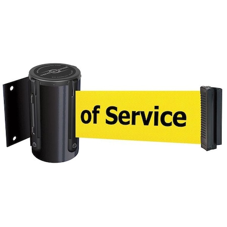 Tensabarrier Belt Barrier, Black, Belt Color Yellow 896-STD-33-MAX-NO-YEX-C