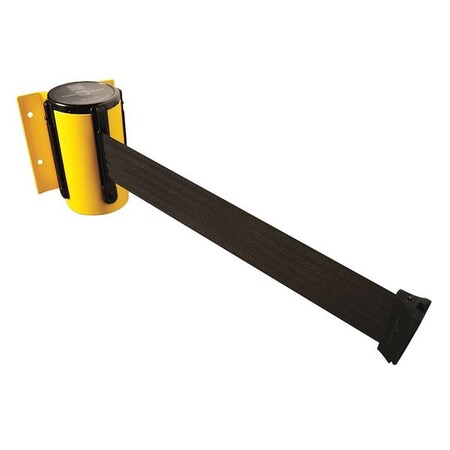 Tensabarrier Belt Barrier, Yellow, Belt Color Black 896-STD-35-MAX-NO-B9X-C