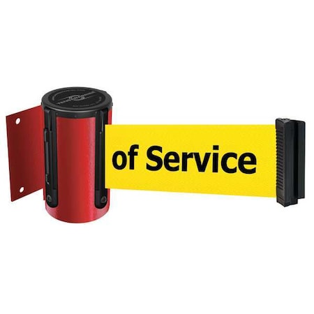Tensabarrier Belt Barrier, Red, Belt Color Yellow 896-STD-21-MAX-NO-YEX-C