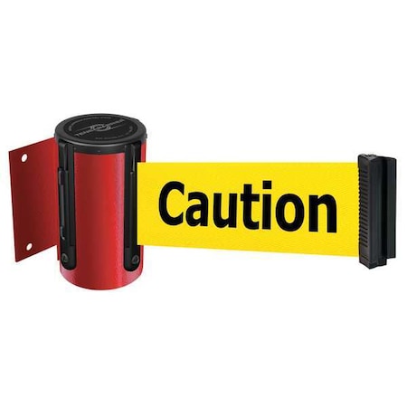 Tensabarrier Retractable Belt Barrier, 13 ft Length, Caution Do Not Enter, Red 896-STD-21-MAX-NO-YAX-C