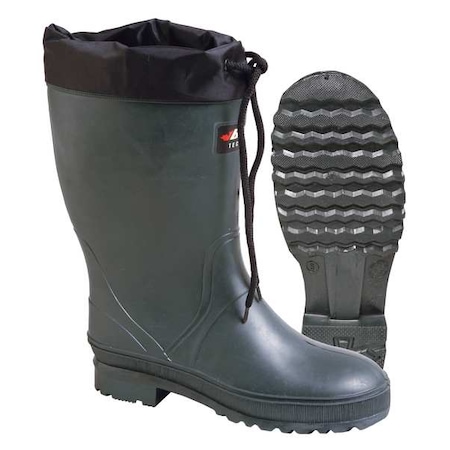 Baffin Women's Storm (PLN) Rubber Boot, Plain Toe, 13" Height, Green, 8 8604-0000-482