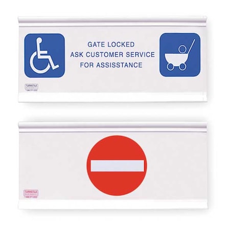 Turnstile Gate Locked/No Entry, Gate Signage GL-NE