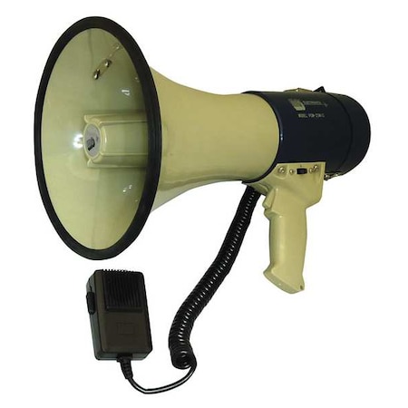 Industrial Grade Megaphone - 8 1/2 Inch Diameter, 1 Mile Range, Heavy-Duty Bullhorn For Outdoor Use