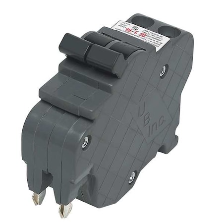 FEDERAL PACIFIC Miniature Circuit Breaker, UBIF Series 20A, 2 Pole, 120/240V AC UBIF0220N