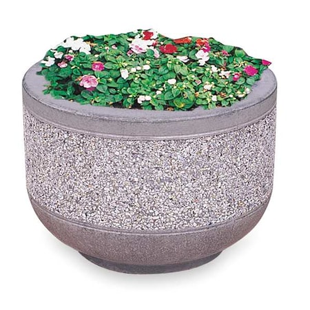 Wausau Tile Security Planter, Round, 24 In. L, 17 In. H TF4075B3