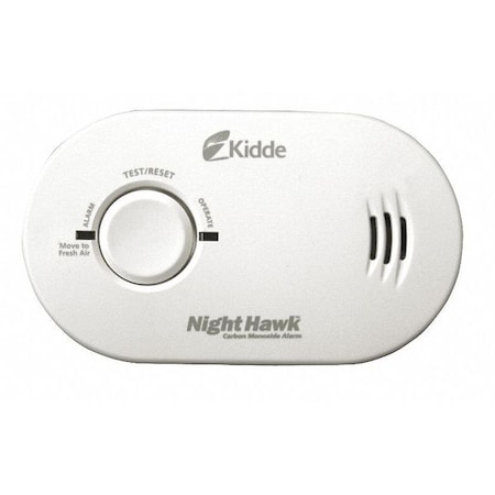 Kidde Carbon Monoxide Alarm, 85 dB at 10 ft, (3) AA Batteries, Electrochemical Battery Backup: No KN-COB-B-LP