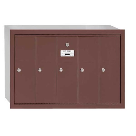 Salsbury Industries Mailbox, 35 lb, Recessed, - 3505ZRU