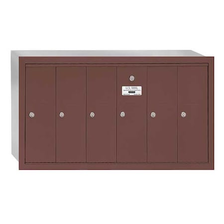 Salsbury Industries Mailbox, 40 lb, Recessed, - 3506ZRU