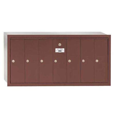 Salsbury Industries Mailbox, 45 lb, Recessed, - 3507ZRU