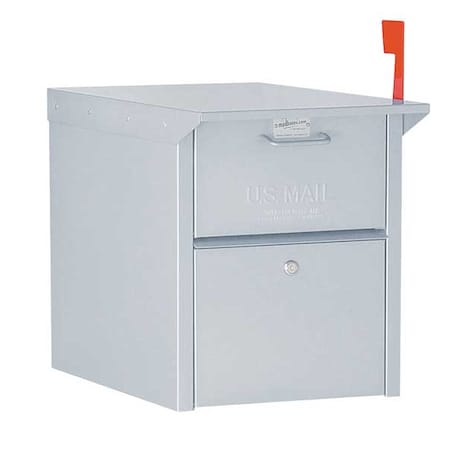 Salsbury Industries Mail Chest, Gray, Powder Coated, 1 Doors, Pedestal, - 4350SLV