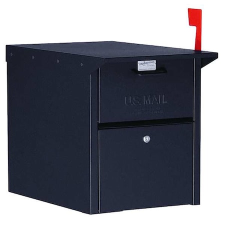 Salsbury Industries Mail Chest, Black, Powder Coated, 1 Doors, Pedestal, - 4350BLK