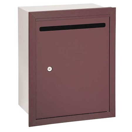 Salsbury Industries Letter Box, Bronze, Powder Coated, 1 Doors, Recessed, - 2245ZP