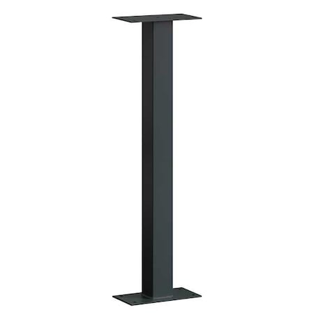 Salsbury Industries Post, Black, Powder Coated, Bolt, Bolt 4865BLK
