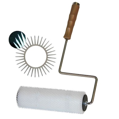 Tough Guy Poly / Aluminum Spiked Roller, 9 Inx 9/16 3YPD5