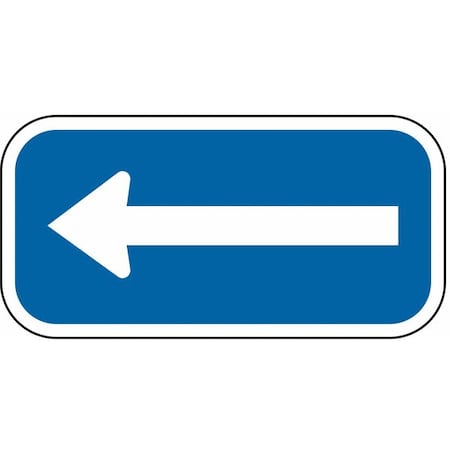 Lyle Arrow Supplemental Parking Sign, 12" W, 6" H, No Text, Aluminum, Blue AR-008-12HA