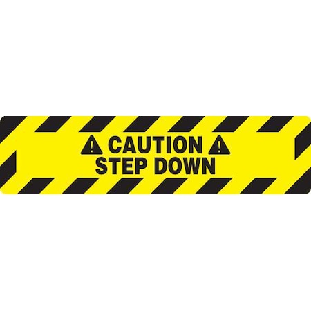 Zoro Select Floor sign, 6 in H, 24 in W, Vinyl, Rectangle, 3YRW3 3YRW3