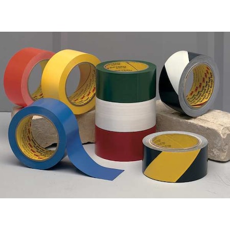 3M Floor Marking Tape, vinyl, No Legend, Red, 2 in W., 5.2 mil Thickness 471