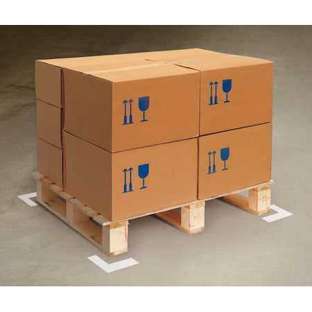 Mighty Line Floor Marking Tape, vinyl, No Legend, White, 2 in W., 55 mil Thickness, 100 PK ANGLEW