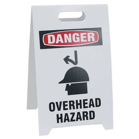 See All Industries Floor Safety Sign, 20 in H, 12 in W, Corrugated Plastic, Triangle, English, TP-DOVERH TP-DOVERH