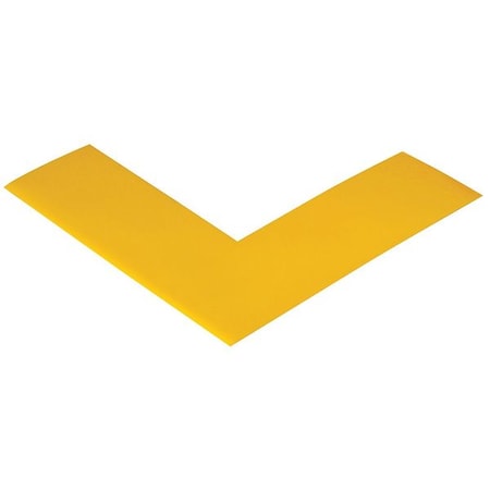 Mighty Line Floor Marking Tape, vinyl, Solid, Yellow, 2 in W., 55 mil Thickness, 100 PK ANGLEY