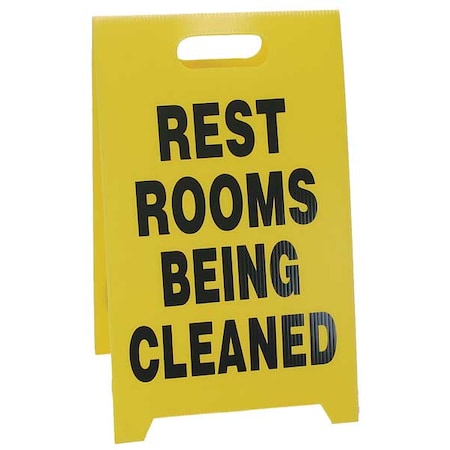 See All Industries Restroom Sign, 20 in Height, 12 in Width, Plastic, Triangle, English TP-CREST