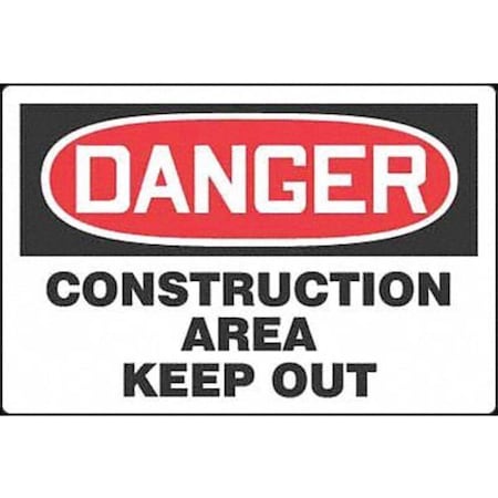 Accuform Danger Sign, 24 in Height, 36 in Width, Plastic, Rectangle, English MADM015VP