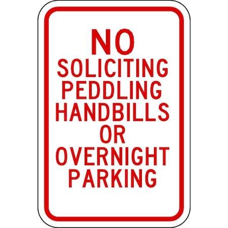 Lyle Parking Sign, 12 in W, 18 in H, English, Aluminum, White SL-006-12HA