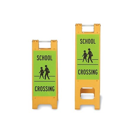 Zoro Select School Zone Sign, 45 in Height, 13 in Width, Plastic, Vertical Rectangle, English 150-YH-LG-DG-SC