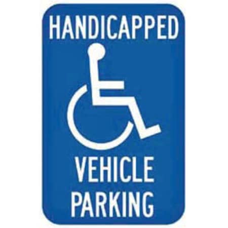 Brady Handicap Parking Sign, 18"H, 12"W, Alum, 115235 115235
