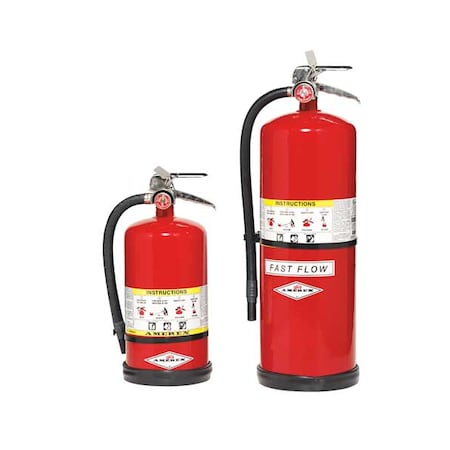Amerex Fire Extinguisher, 13.2 lb Capacity, Class ABC , UL Rating2A:40B:C 15 sec, Discharge Time: 594