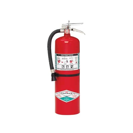 Amerex Fire Extinguisher, 11 lb Capacity, Class ABC , UL Rating1A:10B:C , Halotron 9 sec, Discharge Time: 397