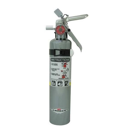 Amerex Fire Extinguisher, 2.5 lb Capacity, Class ABC , UL Rating1A:10B:C , Monoammonium Phosphate B417TC