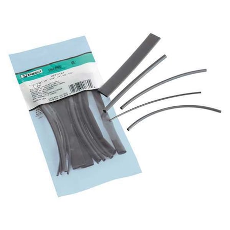 Panduit Heat Shrink Tube Kit, Thin Wall, 2:1 I.D. Shrink Ratio, Black, 6 in HSTT-YK2