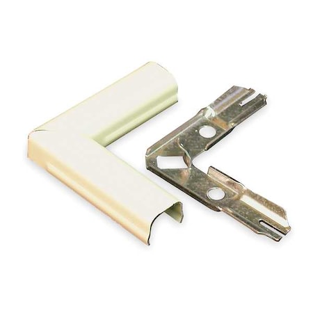 Legrand 90 Deg Flat Elbow Raceway, 500 Series, 1 Channel, 3/4 in W, 0.53 in H, 2-3/4 in L, Ivory V511